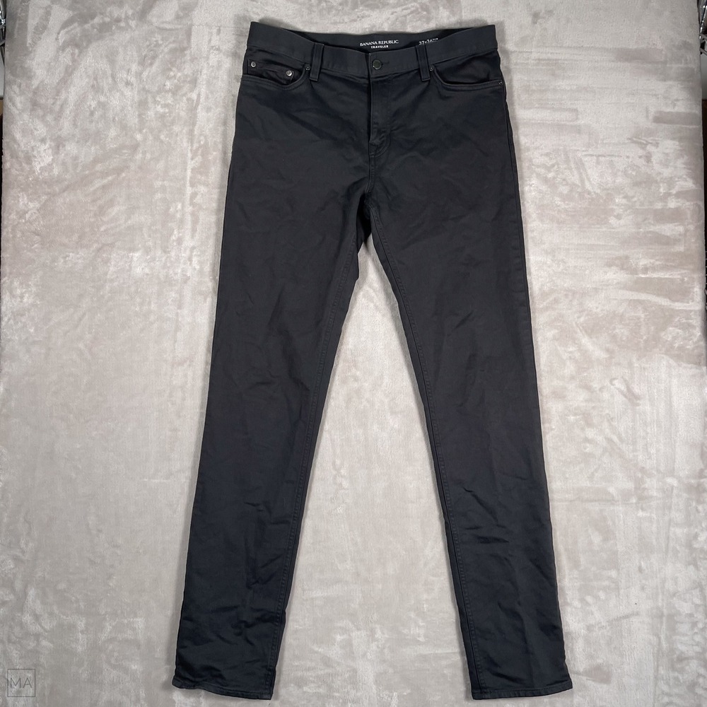 Banana Republic Men's	Pants Traveler Slim Fit Business Casual 32x36 Gray